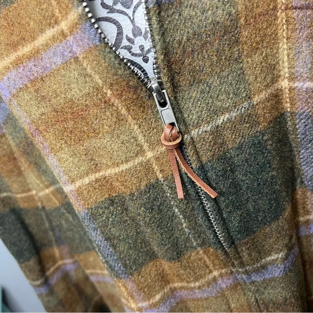 VINTAGE Ralph Lauren Lambs Wool Plaid Zip Up Jacket Size 3x Shacket Shirt Jacket - Picture 4 of 12